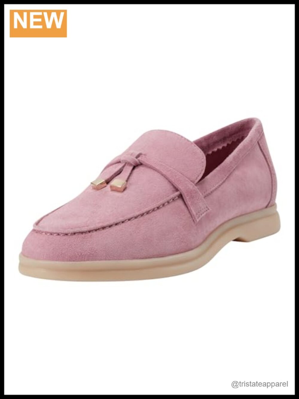 Suede Almond Toe Slip-On Flats